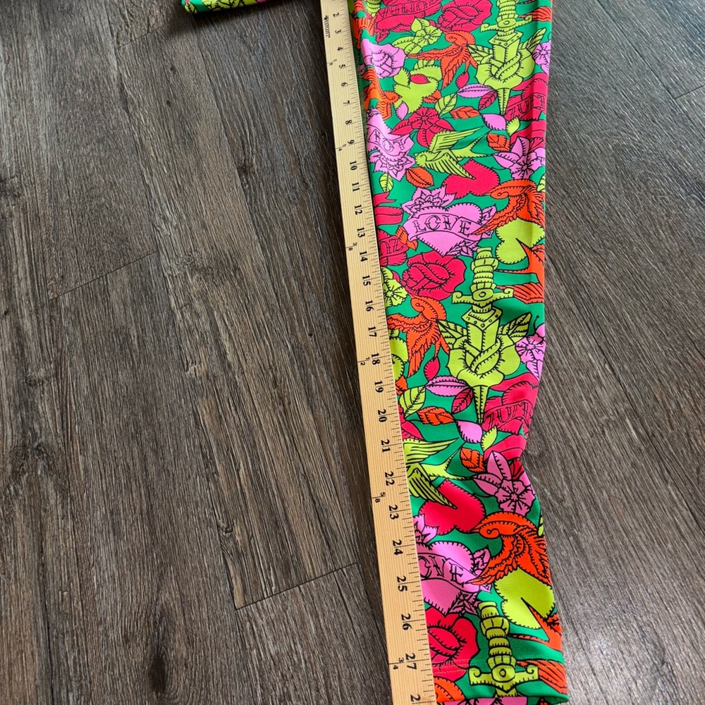 Zumba Love large Long Leggings - As Green As It Gets new without tags - Picture 11 of 11